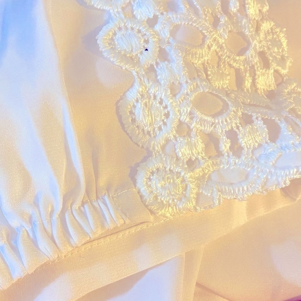 Avenue Top, Lace Detail, Sz 4X, 30/32W, Soft girl, Coquette, Neutral​, NWOT - Picture 2 of 12